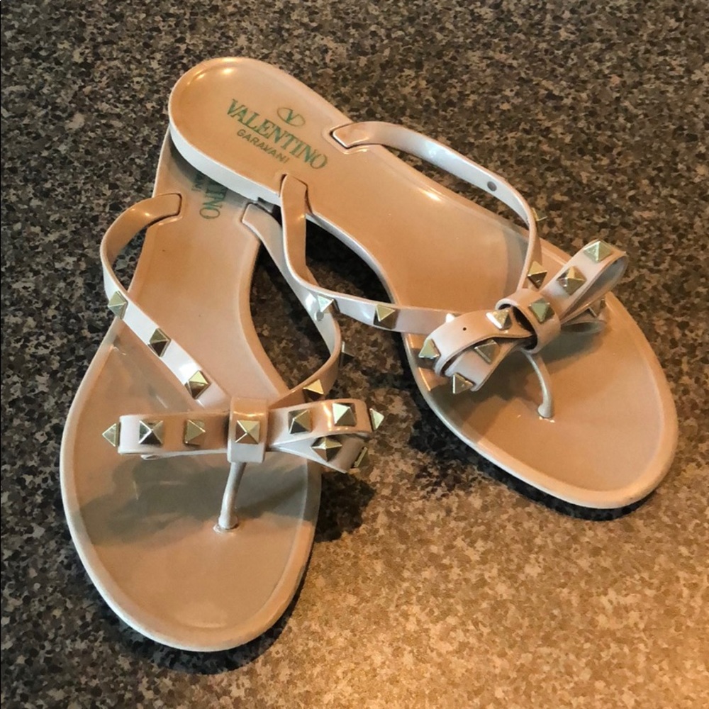 Valentino Rockstud Sandals Poudre /Nude